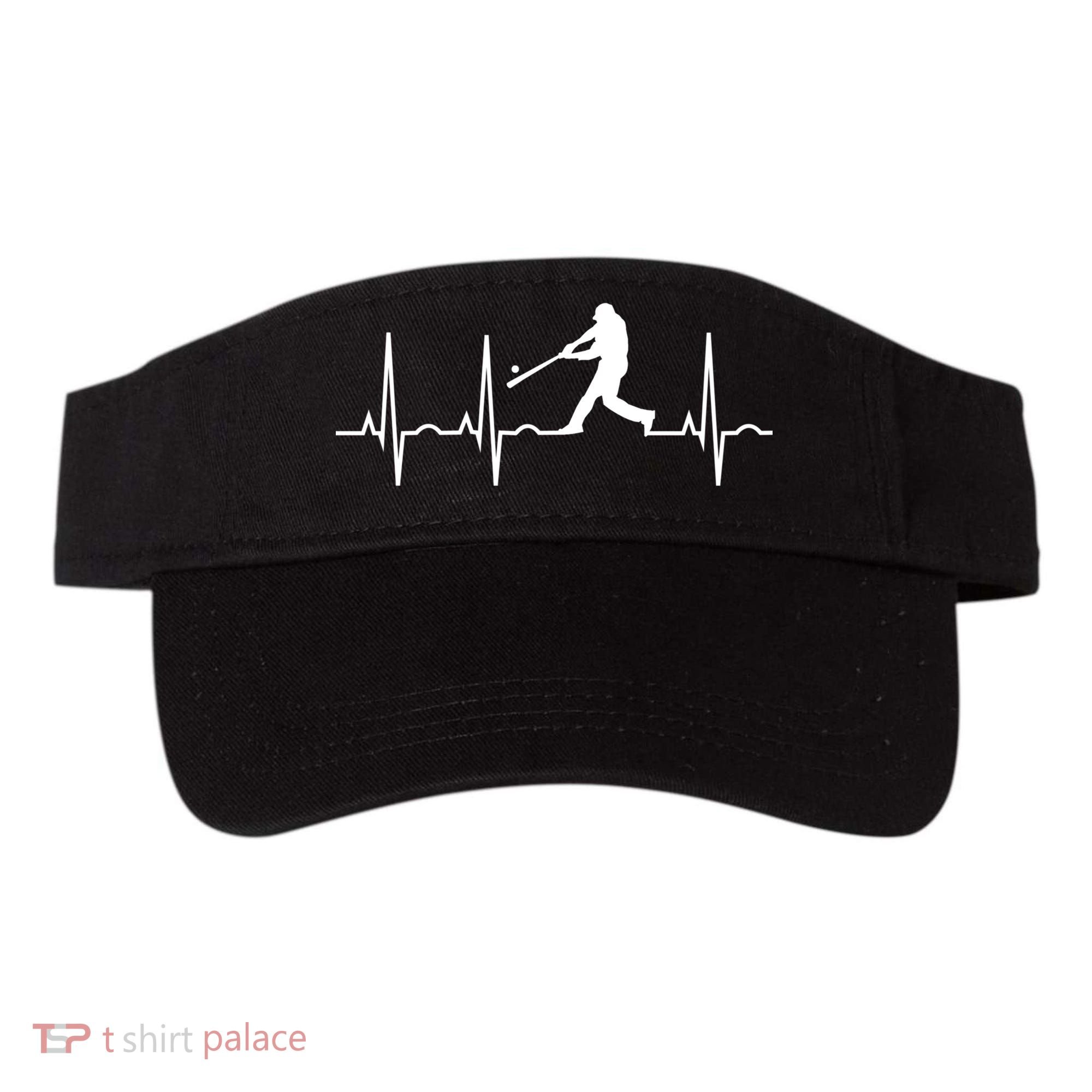 Baseball Great Gift Men Gift Baseball Player Heartbeat Gift Visor