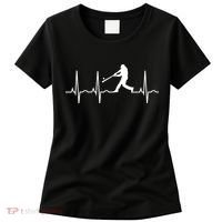 Baseball Great Gift Men Gift Baseball Player Heartbeat Gift Women's T-Shirt thumb 0