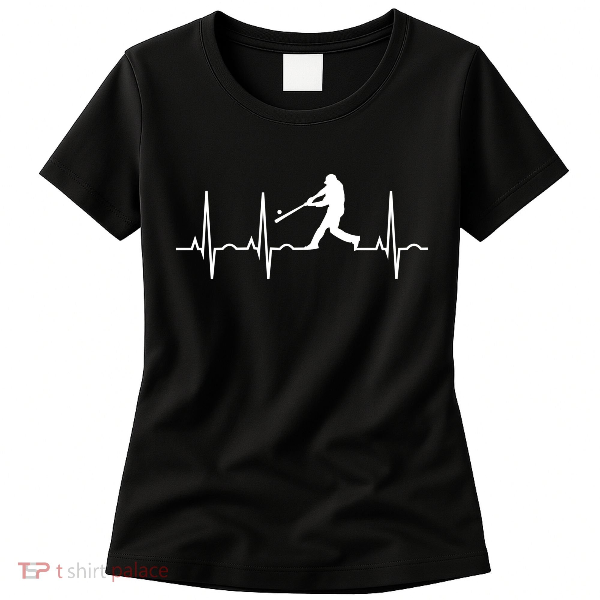 Baseball Great Gift Men Gift Baseball Player Heartbeat Gift Women's T-Shirt