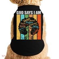 Black Girl God Says I Am Black Melanin Junenth Doggie Tank thumb 0