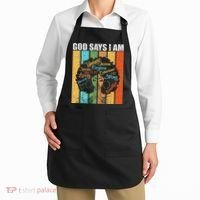 Black Girl God Says I Am Black Melanin Junenth Apron thumb 2