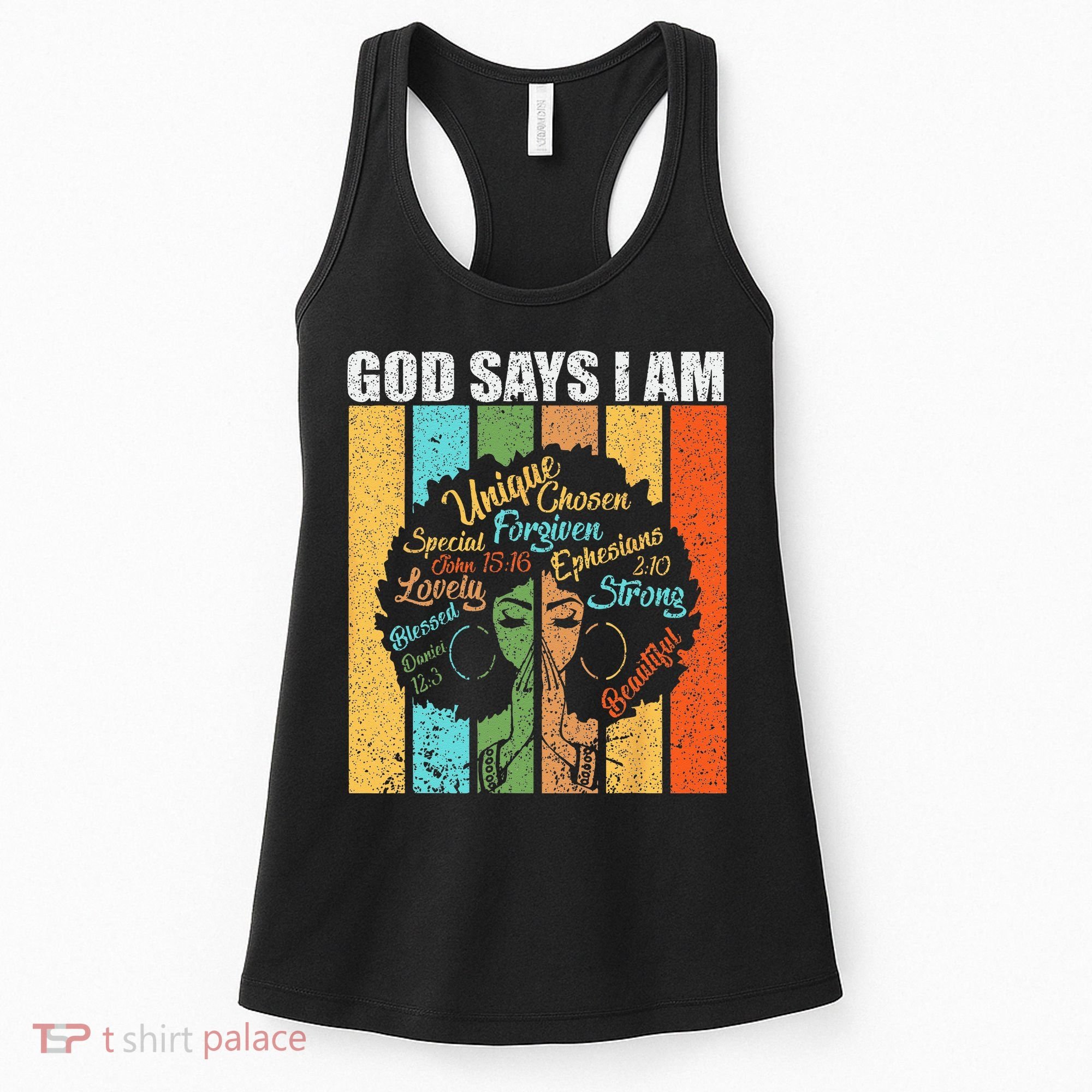 Black Girl God Says I Am Black Melanin Junenth Women's Tank Top