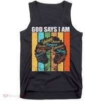 Black Girl God Says I Am Black Melanin Junenth Tank Top thumb 0