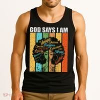 Black Girl God Says I Am Black Melanin Junenth Tank Top thumb 3