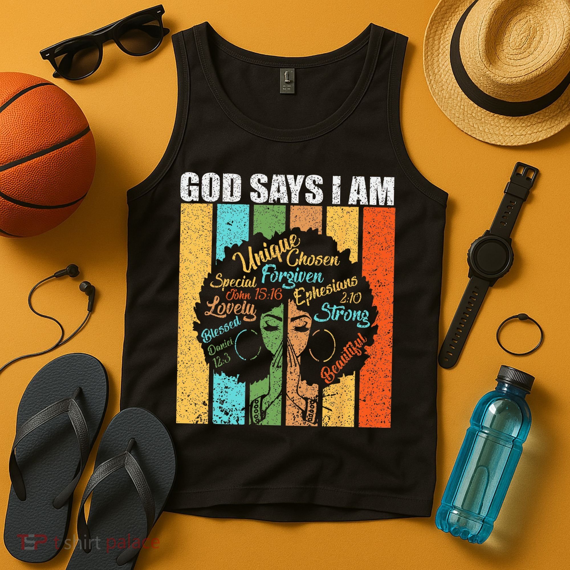 Black Girl God Says I Am Black Melanin Junenth Tank Top