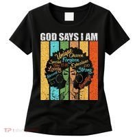 Black Girl God Says I Am Black Melanin Junenth Women's T-Shirt thumb 0