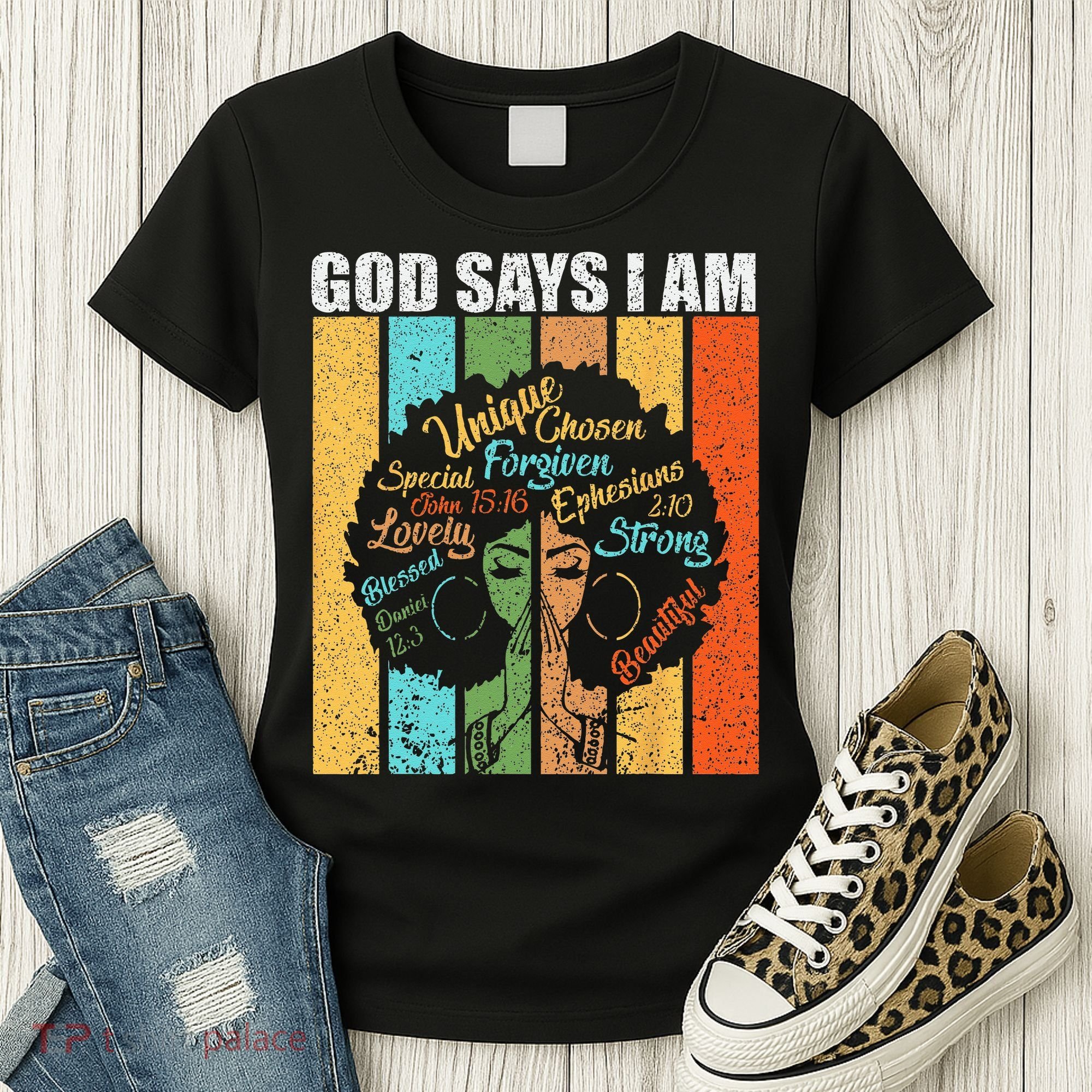 Black Girl God Says I Am Black Melanin Junenth Women's T-Shirt