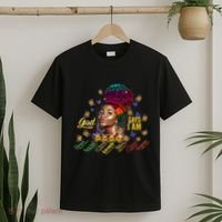 Black Girl God Says I Am Black Melanin History Month Pride T-Shirt thumb 2