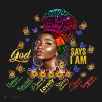 Black Girl God Says I Am Black Melanin History Month Pride Women's Hoodie thumb 2
