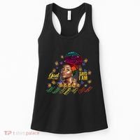 Black Girl God Says I Am Black Melanin History Month Pride Women's Tank Top thumb 0