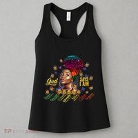Black Girl God Says I Am Black Melanin History Month Pride Women's Tank Top thumb 3
