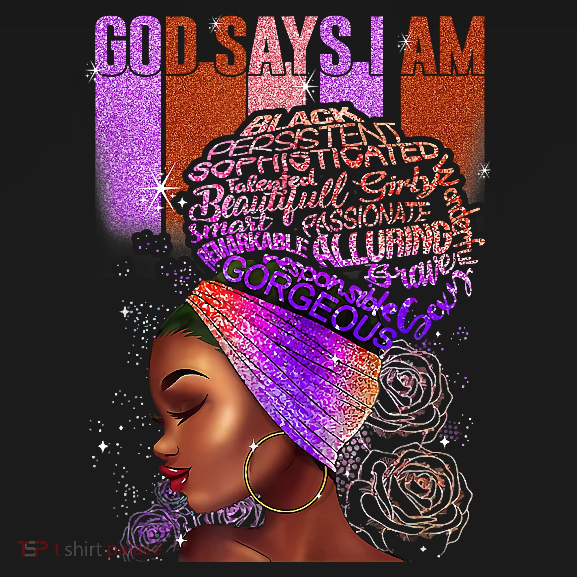 Black Girl God Says I Am Black Melanin History Month Pride Women's Tank Top