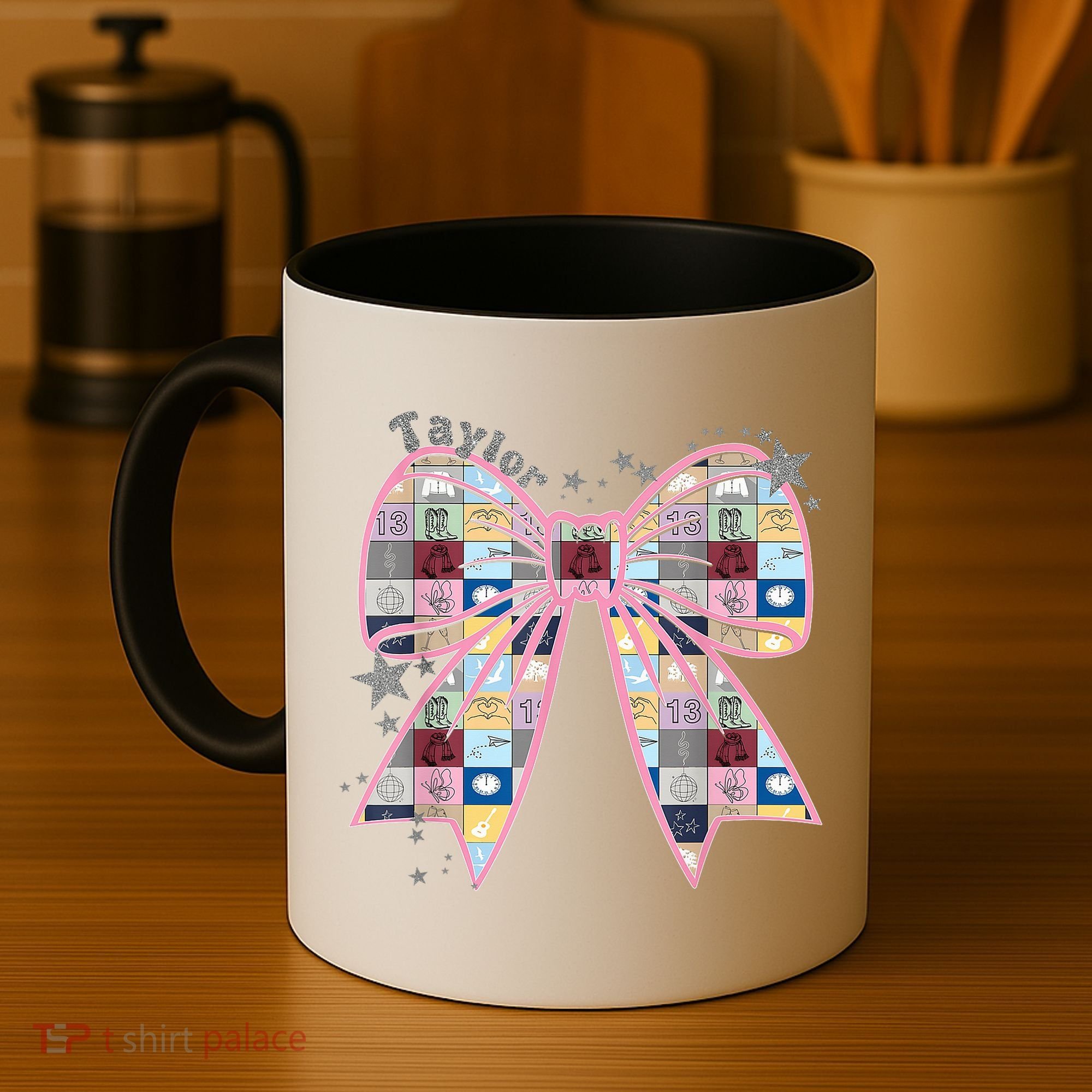 Birthday Girl Groovy Taylor First Name Personalized P.i.n.k Coffee Mug