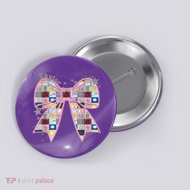 Birthday Girl Groovy Taylor First Name Personalized P.i.n.k Button