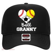 Ball Granny Heart Funny Baseball Softball Soccer Granny Gift Hat thumb 0
