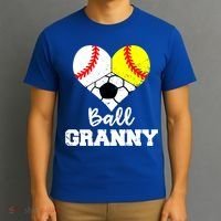 Ball Granny Heart Funny Baseball Softball Soccer Granny Gift T-Shirt thumb 3