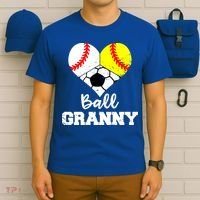 Ball Granny Heart Funny Baseball Softball Soccer Granny Gift T-Shirt thumb 6