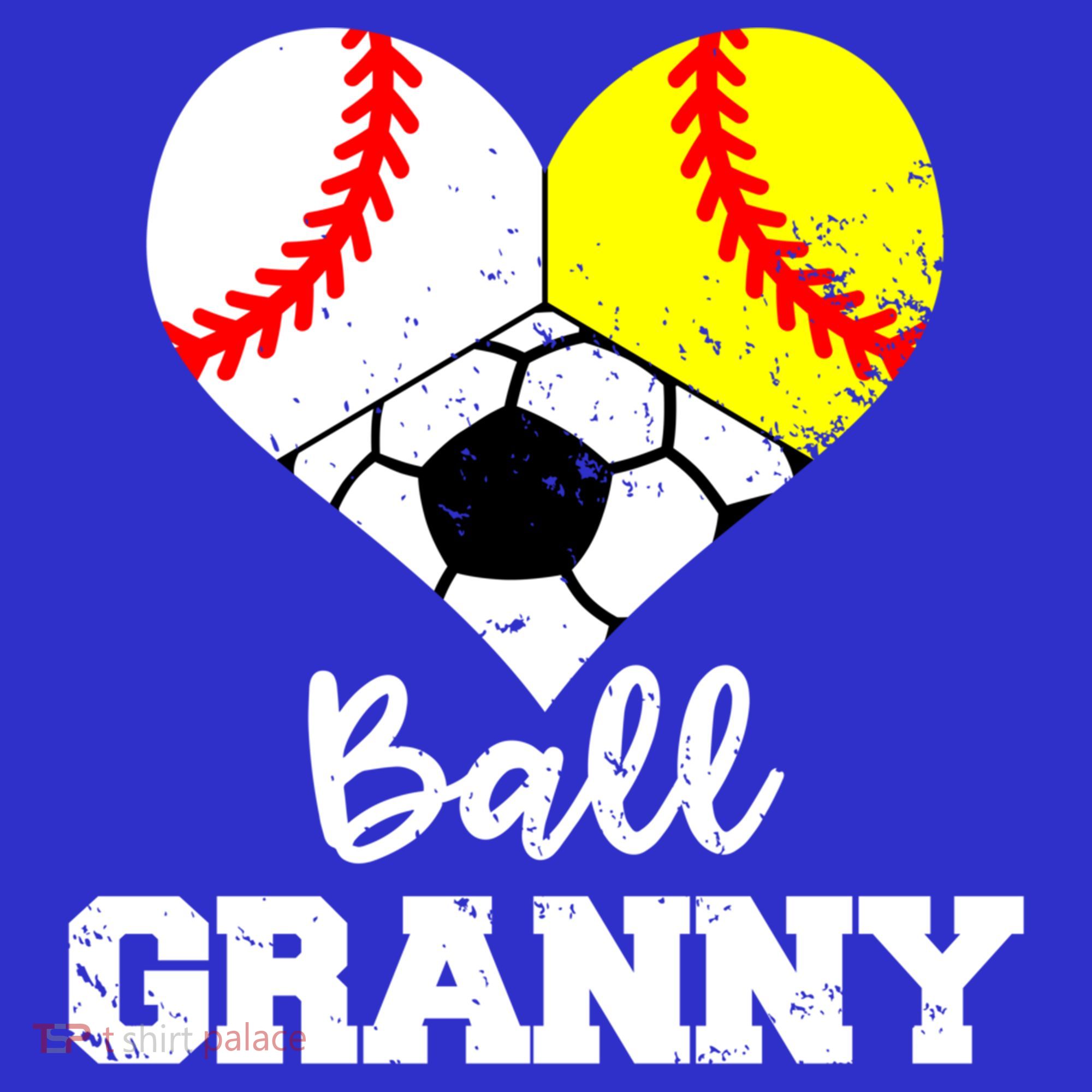 Ball Granny Heart Funny Baseball Softball Soccer Granny Gift Women's Tank Top
