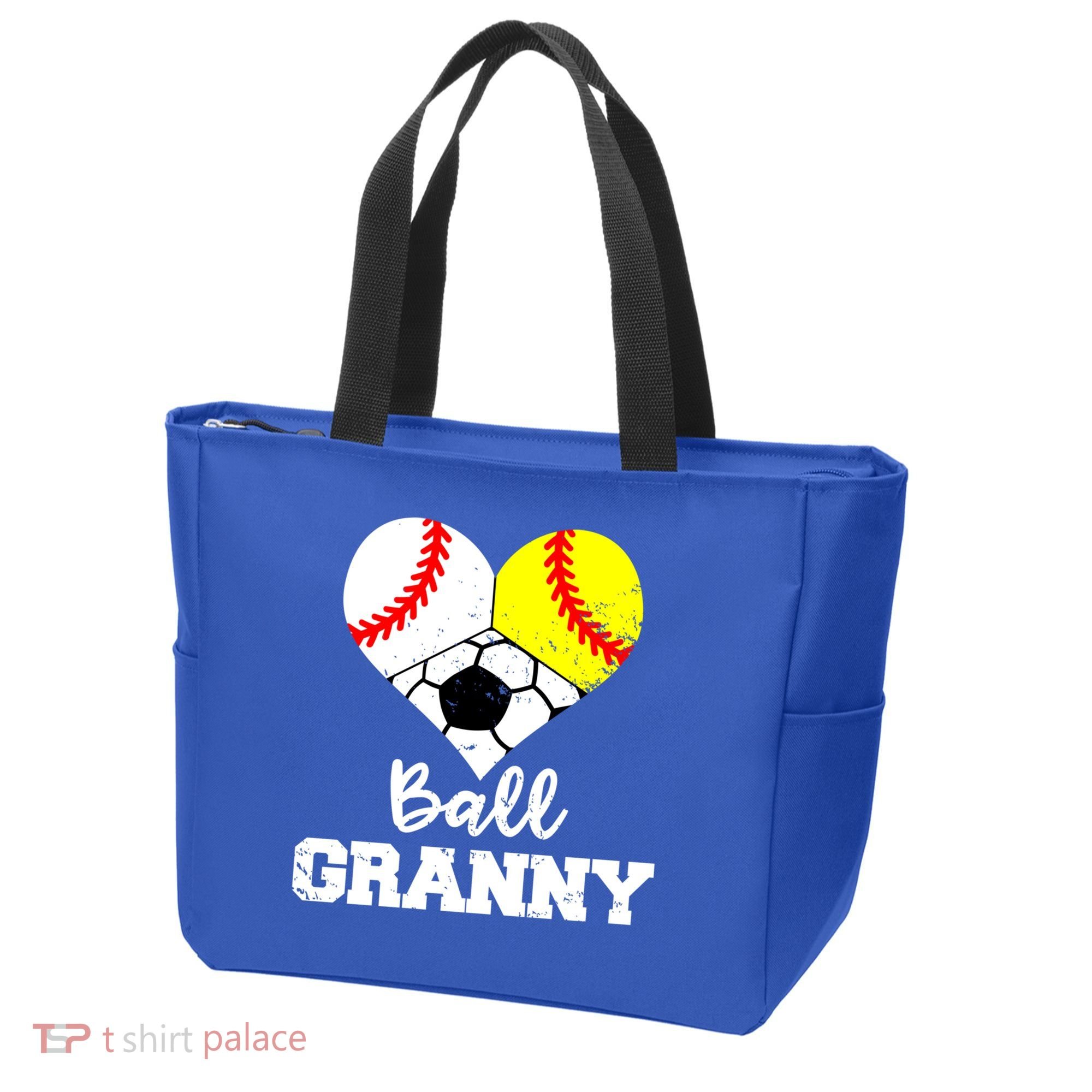 Ball Granny Heart Funny Baseball Softball Soccer Granny Gift Tote Bag
