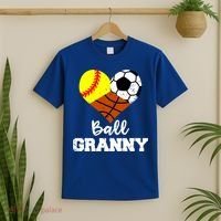 Ball Granny Heart Funny Softball Soccer Basketball Granny Gift T-Shirt thumb 2