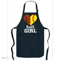 Ball Girl Heart Funny Softball Basketball Girl Apron thumb 0
