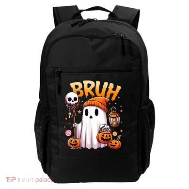 Bruh Ghost Halloween Cute Ghost Trick Or Treat Backpack