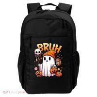Bruh Ghost Halloween Cute Ghost Trick Or Treat Backpack thumb 0