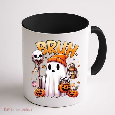 Bruh Ghost Halloween Cute Ghost Trick Or Treat Coffee Mug back