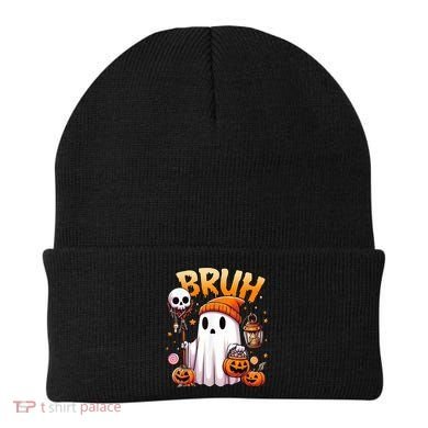 Bruh Ghost Halloween Cute Ghost Trick Or Treat Beanie
