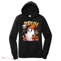Bruh Ghost Halloween Cute Ghost Trick Or Treat Women's Hoodie thumb 0