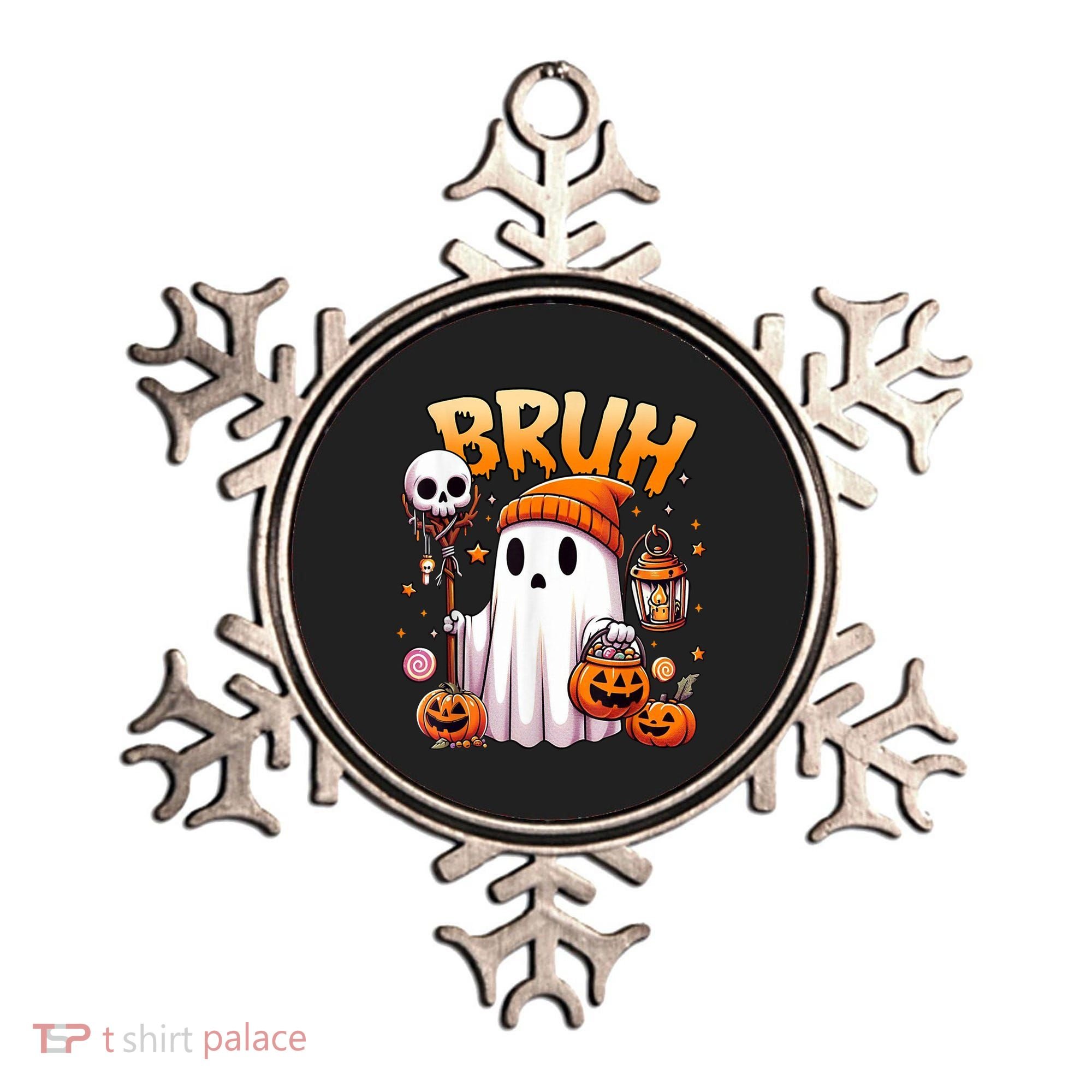 Bruh Ghost Halloween Cute Ghost Trick Or Treat Ornament