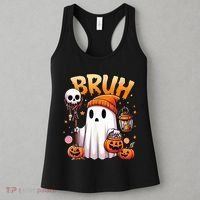 Bruh Ghost Halloween Cute Ghost Trick Or Treat Women's Tank Top thumb 3