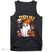 Bruh Ghost Halloween Cute Ghost Trick Or Treat Tank Top thumb 0
