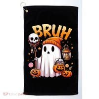 Bruh Ghost Halloween Cute Ghost Trick Or Treat Golf Towel thumb 0