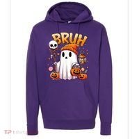 Bruh Ghost Halloween Cute Ghost Trick Or Treat Hoodie thumb 0