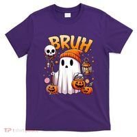 Bruh Ghost Halloween Cute Ghost Trick Or Treat T-Shirt thumb 0