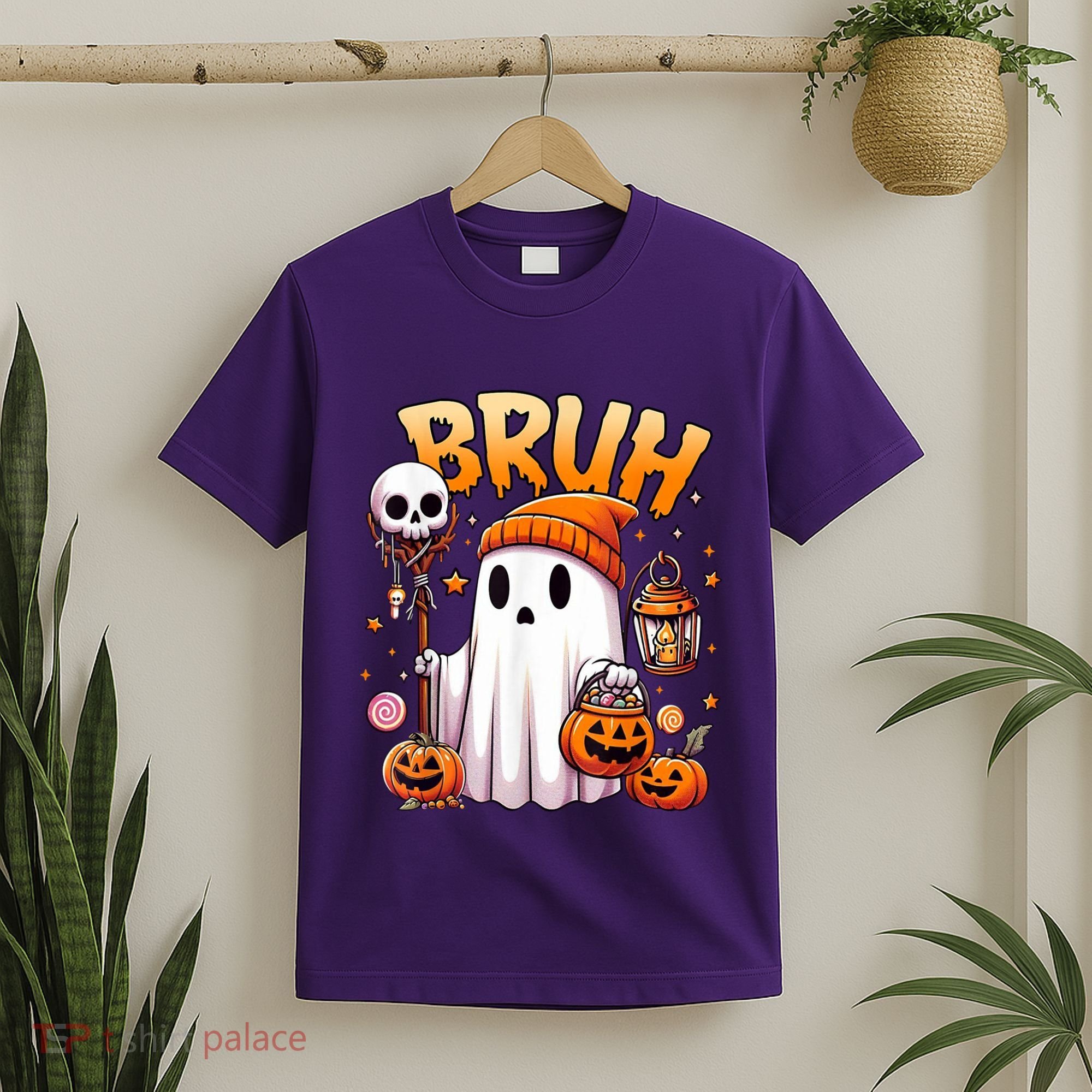 Bruh Ghost Halloween Cute Ghost Trick Or Treat T-Shirt