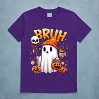 Bruh Ghost Halloween Cute Ghost Trick Or Treat T-Shirt thumb 5