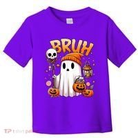 Bruh Ghost Halloween Cute Ghost Trick Or Treat Toddler T-Shirt thumb 0