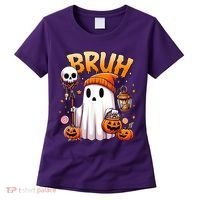 Bruh Ghost Halloween Cute Ghost Trick Or Treat Women's T-Shirt thumb 0