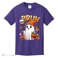 Bruh Ghost Halloween Cute Ghost Trick Or Treat Kids T-Shirt thumb 0