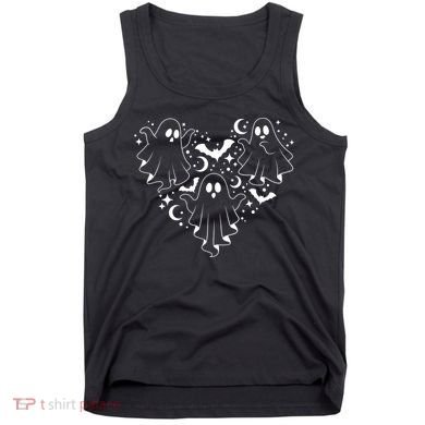 Boo Ghost Heart Halloween Festive Tank Top