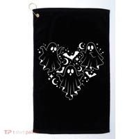 Boo Ghost Heart Halloween Festive Golf Towel thumb 0