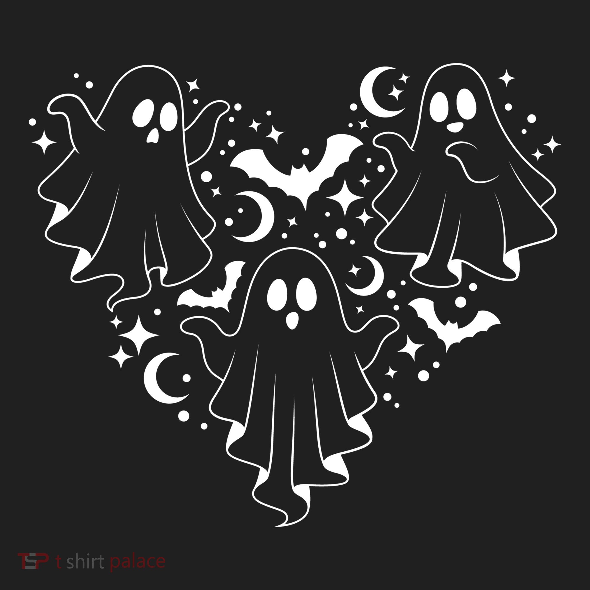 Boo Ghost Heart Halloween Festive Golf Towel