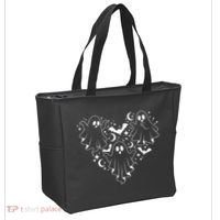 Boo Ghost Heart Halloween Festive Tote Bag thumb 2