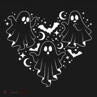 Boo Ghost Heart Halloween Festive Tote Bag thumb 4