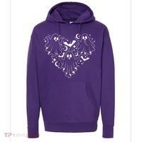 Boo Ghost Heart Halloween Festive Hoodie thumb 0