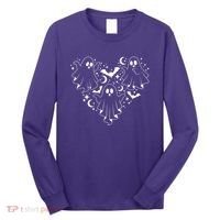 Boo Ghost Heart Halloween Festive Long Sleeve Shirt thumb 0