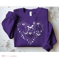 Boo Ghost Heart Halloween Festive Sweatshirt thumb 2