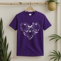 Boo Ghost Heart Halloween Festive T-Shirt thumb 2